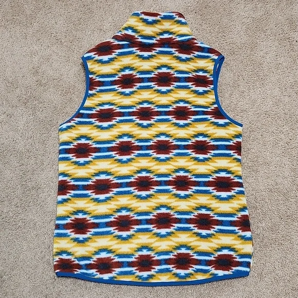 Patagonia Synchilla Aztec Fleece Vest Jacket Wild Desert Prarie Gold Women's M - Picture 10 of 11